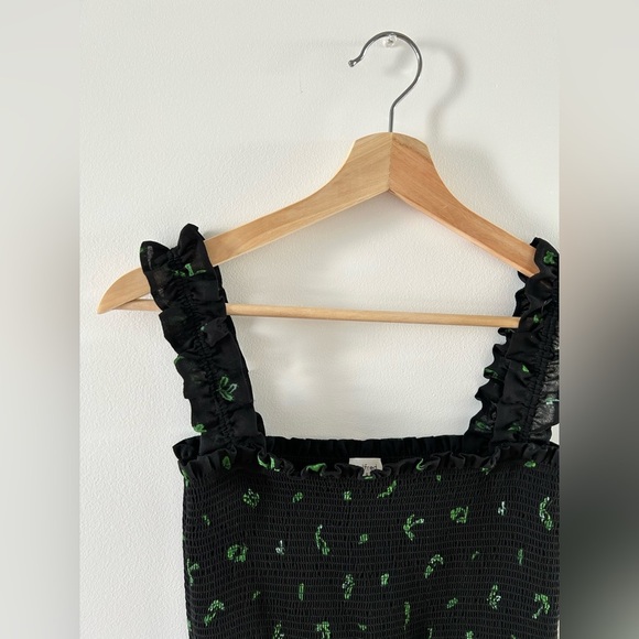 Wilfred Luella Smocked Ruffle Bodycon Mini Dress - Picture 8 of 9